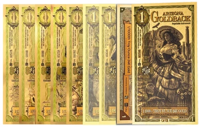 Juego Goldback "Every State Modern Years" (UT, NV, NH, WY, SD, FL, OK, TX y AZ) Foto 1 de 4