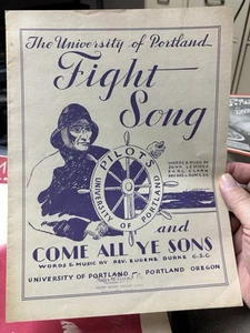 Partituras de Oregon J 1939 canción de lucha de la Universidad de Portland - Imagen 1 de 1