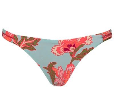Maaji Woman's Quinn Split Side Bikini Bottoms Pink Size M NWOT  Floral Sky - Image 1 of 4