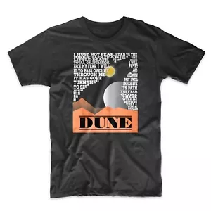 Dune T-Shirt. Fear is the Mind Killer.Classic Science Fiction.Black, Gray or Red - Picture 1 of 5