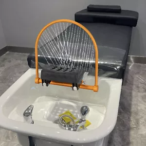 KIT RACK ATTREZZATURA CIRCOLAZIONE ACQUA LETTO LAVAGGIO CAPELLI CON CUSCINO SILICONE - Foto 1 di 14
