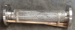 4" STAINLESS STEEL FLOATING FLANGE W/ BRAIDED HOSE 7/8" FLANGE HOLES 26" LONG