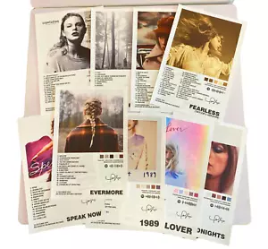 Taylor Swift Album Cover Canvas Poster Set 9 Print Unfamed 8x12 Chirstmas Gifts - Picture 1 of 6