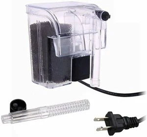 Aquarium Fish Tank Mini Waterfall Hang On External Oxygen Pump Water Filter US - Picture 1 of 11