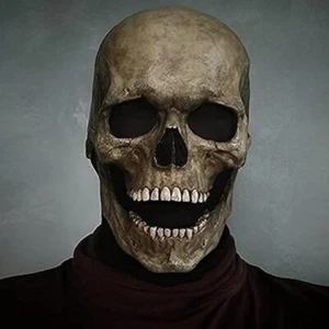 Halloween Totenkopf Maske Vollkopf Totenkopf Maske mit beweglichem Kiefer - Bild 1 von 6