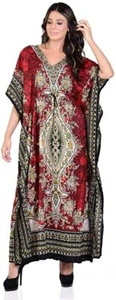 Damas Caftanes Largos Kimono Estilo Vestidos Mujeres en Talla Regular a Grande - Imagen 1 de 4