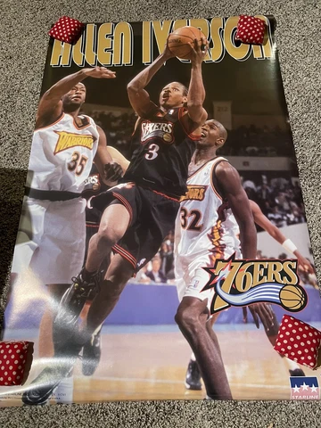 Allen Iverson THE ANSWER Philadelphia 76ers Original 1997 Starline POSTER Rare Cover