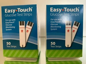 Easy Touch Blood Glucose Test Strips 100 Ct. EXP 07/2026 . Free Shipping - Picture 1 of 5