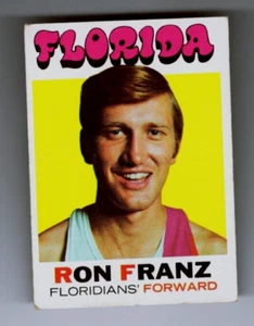 1971 Topps Basketball CARD NBA #172 RON FRANZ RC Florida Floridians AUTENTICA - Foto 1 di 2