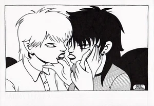 MIGUEL ANGEL MARTIN - Tavola originale Le due amiche (per rivista spagnola) - Picture 1 of 1