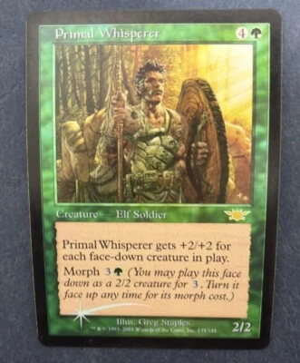 MTG FOIL LEGIONS PRIMAL WHISPERER NM MAGIC THE GATHERING RARE CREATURE GREEN - Image 1 of 4