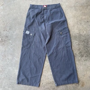 Vtg 90s Y2K Ambiguous Industries Skate Brand Wide Leg Baggy Cargo pants 33” USA - Picture 1 of 13