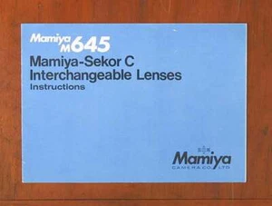 LENTES INTERCAMBIABLES MAMIYA M645 MANUAL/47769 - Imagen 1 de 1