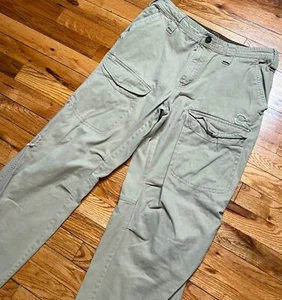 VTG 90s Plugg Cargo Pants Straight Leg Utility Style - 34x30 - Light Beige - Picture 1 of 13