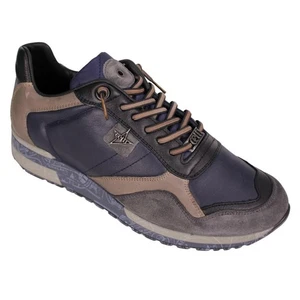 Cetti Herren Leder Schuhe Sneaker C848 XL Ante Star navy blau - Picture 1 of 5