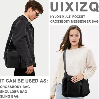 Bandolera de nailon para la escuela, bolso de hombro grande para mujer bolso de mano hobo Foto 1 de 4