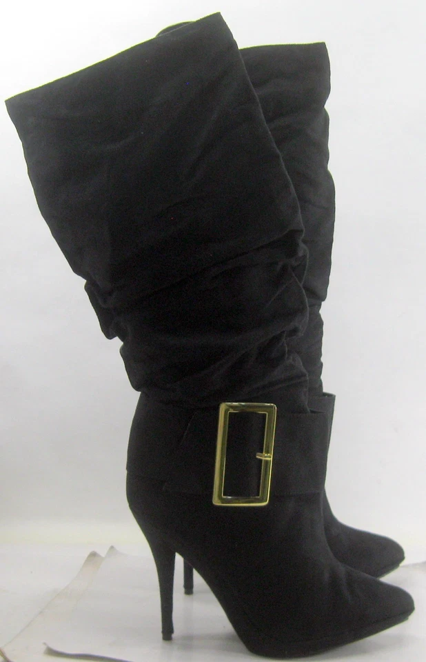 Michael Antonio 黑色 5 英寸高跟鞋及膝靴女式 10 码 — 第 1/4 张图片