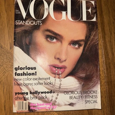 VOGUE December 1987 Brooke Shields Lara Naszinski Travel Fashion AS IS - Image 1 of 3