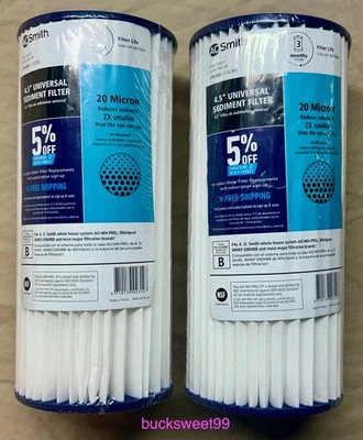 A. O. SMITH AO Smith 4.5" Universal Sediment Filter AO-WH-PREL-RP - 2 SEALED Filters