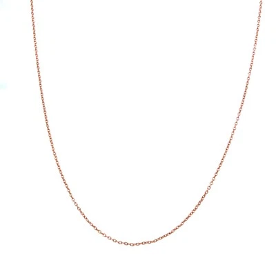 Cadena de oro rosa de 14 quilates (16 pulgadas - 6 mm) Foto 1 de 2