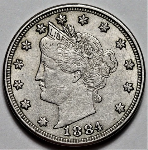 1884 Liberty Head Nickel - US 5c Coin - L36 Cover