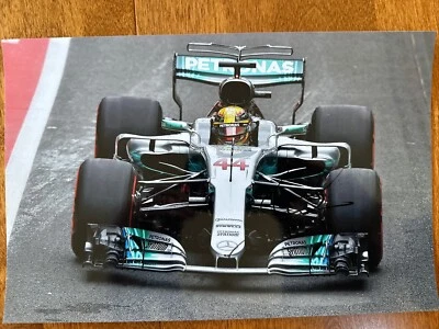 LEWIS HAMILTON signed Car PHOTO 12 x 7.75" MERCEDES AMG F1 7x WORLD CHAMPION - Image 1 of 4