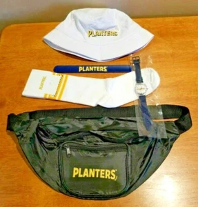 PLANTERS NUTS PROMO LOT! New! WATCH, BUCKET HAT, FANNY PACK, BRACELET, SOCKS - Picture 1 of 7