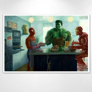 Impression d'art de cuisine parodique Marvel Baking Party (Marvel Comics)