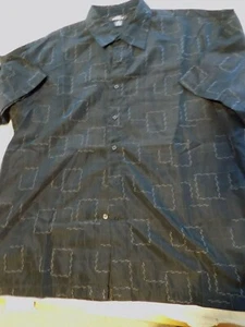 City Impact schwarzes Hemd mit schwarz/braunem erhabenem Design ~ Gr. XL - Bild 1 von 1