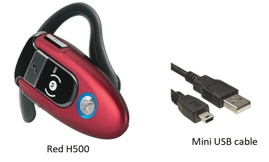 Fone de ouvido VERMELHO Motorola H500 gancho de ouvido Bluetooth fone de ouvido sem fio fone de ouvido H-500 - Imagem 1 de 1