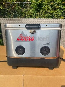 Coors Light Beer Stainless Cooler Bluetooth Speakers LED Lights - Picture 1 of 14