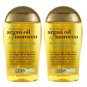 2-pack Ogx Renewing + Argan Oil of Morocco Penetrating Hair Oil, 3.3 fl oz each - Picture 1 of 7
