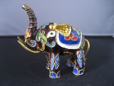 Vintage Chinese hand made cloisonné elephant figurine