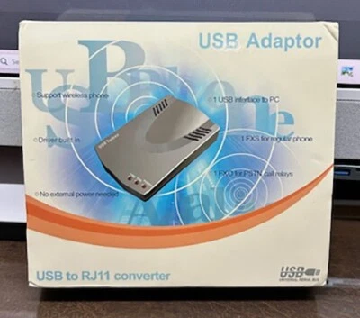 TELBOX USB TO RJ11 converter cable and manual, New In Box : OPEN BOX - Image 1 of 2
