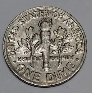 1997 P Roosevelt Dime Error Misaligned Die Reverse MAD - Picture 1 of 4
