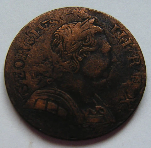 George , colonial, non-regal or evasion halfpenny 1775 Cover