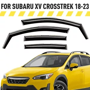 Side Window Deflectors Rain Guards for 2018-2023 Subaru XV Crosstrek - Picture 1 of 9