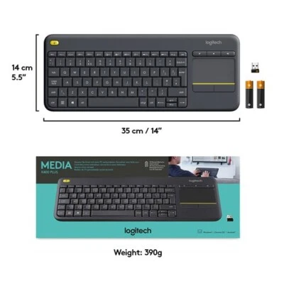 Logitech K400 Plus Wireless Touch Keyboard - Image 1 of 3