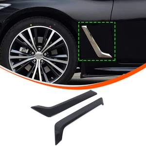 Glossy Black Front Fender Side Vent Garnish Trim Fits For 2017-2022 INFINITI Q60 - Picture 1 of 10