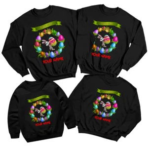Personalised Family Bunny Egg Happy Easter Sweatshirt Jumper Matching Outfit #ED - Picture 1 of 27