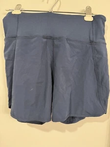 Fedtosing Women Athletic Shorts Elastic High Waisted Quick Dry Navy Size M - Picture 1 of 6