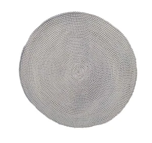 Kim Seybert NYC White Pearl Placemats Set of Seven (7x) 15", Round & White - Picture 1 of 14