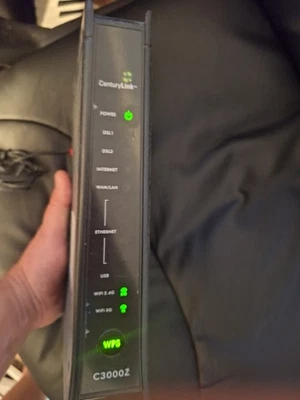 CenturyLink ZYXEL C3000Z DSL Modem Wireless Router w/ AC Adapter - Image 1 of 4