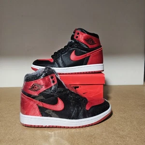Jordan 1 High Satin Bred UK 4.5 - Picture 1 of 5