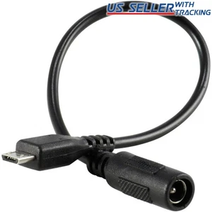 Adaptador conector macho DC Jack a micro-USB B cable de alimentación de 5 V 5,5 mm/2,1 mm - Imagen 1 de 1
