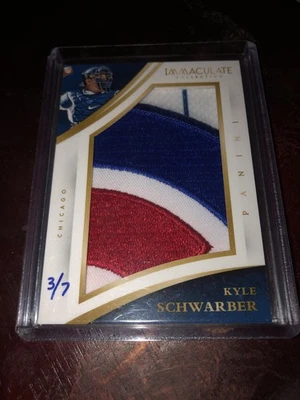 2015 Panini Immaculate Collection - Immaculate Jumbo Patch Kyle Schwarber /7 - Image 1 of 2