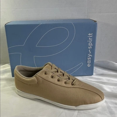 Easy Spirit 女式骨牛津棕褐色系带运动鞋舒适鞋 7 码宽 — 第 1/3 张图片