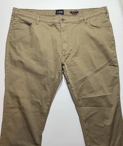 34 Heritage Charisma Comfort Rise Classic Khaki Straight Leg Stretch Pants 50x32 - Picture 1 of 6