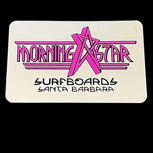 Vintage 1980’s Morning Star Surfboards Santa Barbara Sticker in Pink & White￼ - Picture 1 of 3