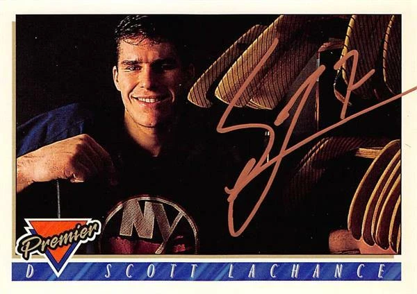 Scott Lachance autographed Hockey Card (Islanders) 1993 Topps Premier #257 - Image 1 of 1